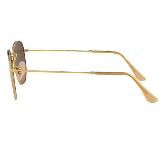 RayBan Hexagonal Gradient Brown Lenses RB3548N Gold Frame Men & Women - Picture 6 of 16